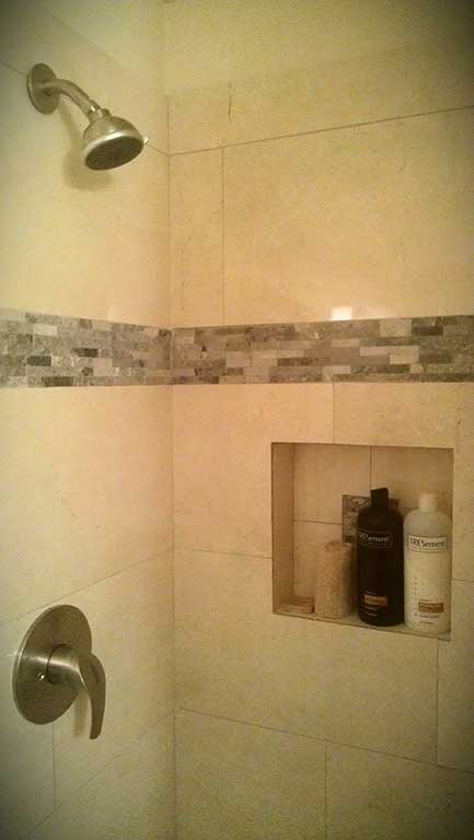 Shower Wall Tile Installation